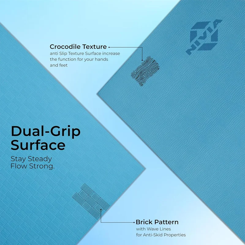 Nivia Nivia Spark EVA Yoga Mat for Home Workout - Teal Blue, 4mm Thickness