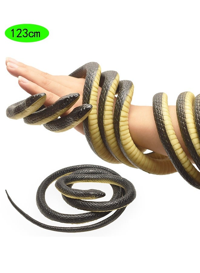 Realistic Soft Rubber Toy Snake Prank Gift 123cm Simulation Large Soft Rubber Toy Fake Snake  - Image 2