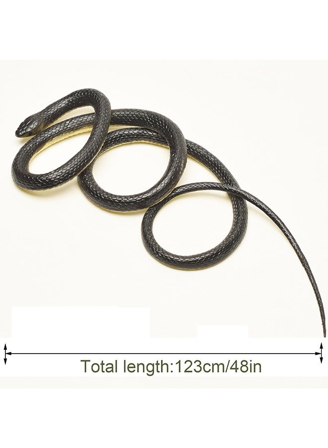 Realistic Soft Rubber Toy Snake Prank Gift 123cm Simulation Large Soft Rubber Toy Fake Snake  - Image 3