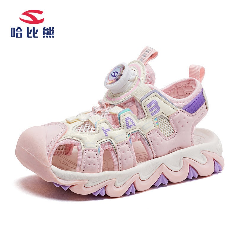 Kids Sandal Girls' Sandals Big Boy'S Casual Breathable Swivel Buckle Closed Toe Sandals - Image 1