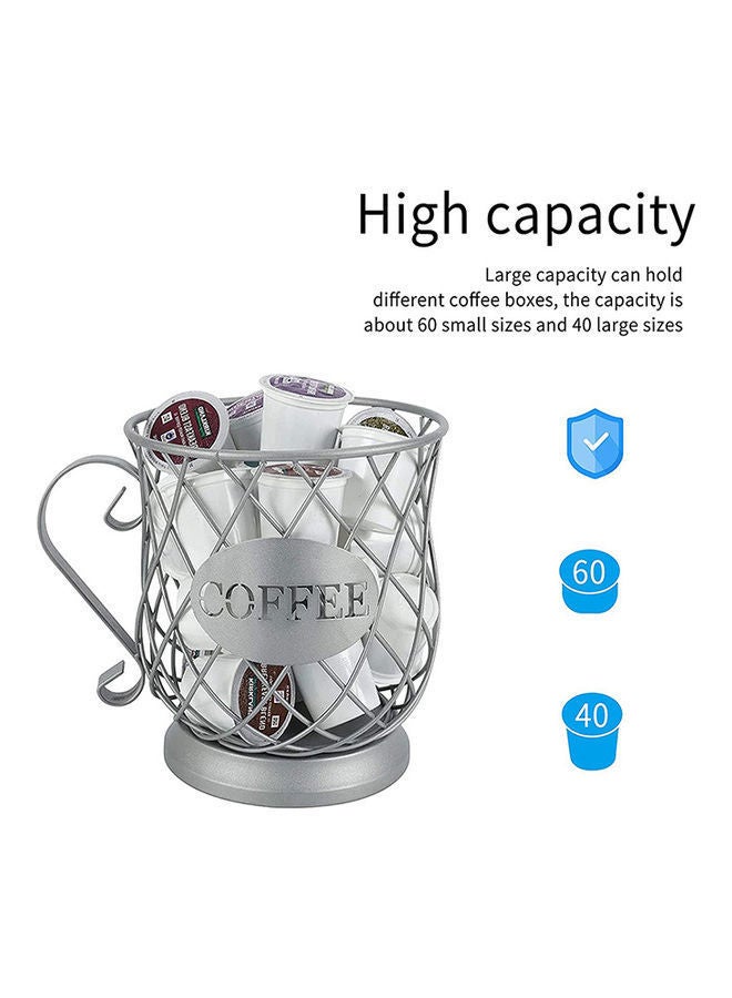 نيبمينينت سلة تخزين كبسولات القهوة رمادي 18.5x17.5x14سم - Image 4