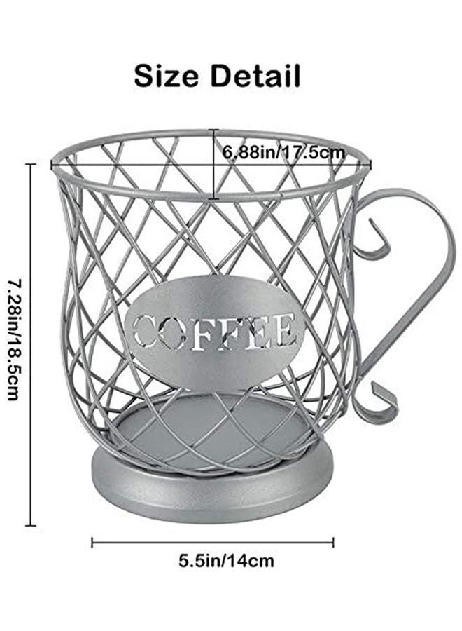 نيبمينينت سلة تخزين كبسولات القهوة رمادي 18.5x17.5x14سم - Image 2