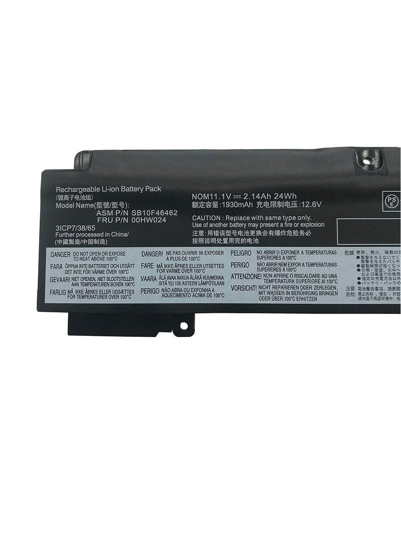 بطارية كمبيوتر محمول 01AV406 متوافقة مع سلسلة أجهزة الكمبيوتر المحمولة Lenovo ThinkPad T460S T470S SB10J79003 00HW038 00HW025 00HW024 01AV462 01AV405 01AV407 01AV408 سوداء 11.46 فولت 27 وات في الساعة 2274 مللي أمبير في الساعة 3 خلايا - Image 5