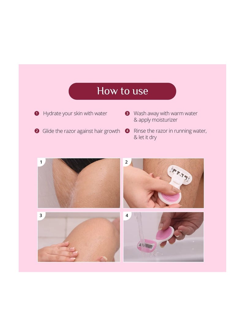 CARMESI - Carmesi Body Razor Women's Hair Removal 5 Blade Full Body Razor - Lubricating Strip For Painless Body Hair Removal With Aloe Vera & Vit E - Hassle-Free Smooth Arms, Legs, Underarms & Bikini Line(1 PC) - Image 1