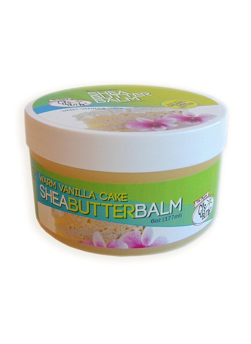 CJ's Butter The Original CJs BUTTer All Natural Shea Butter Balm  Warm Vanilla Cake 6 oz Pot 