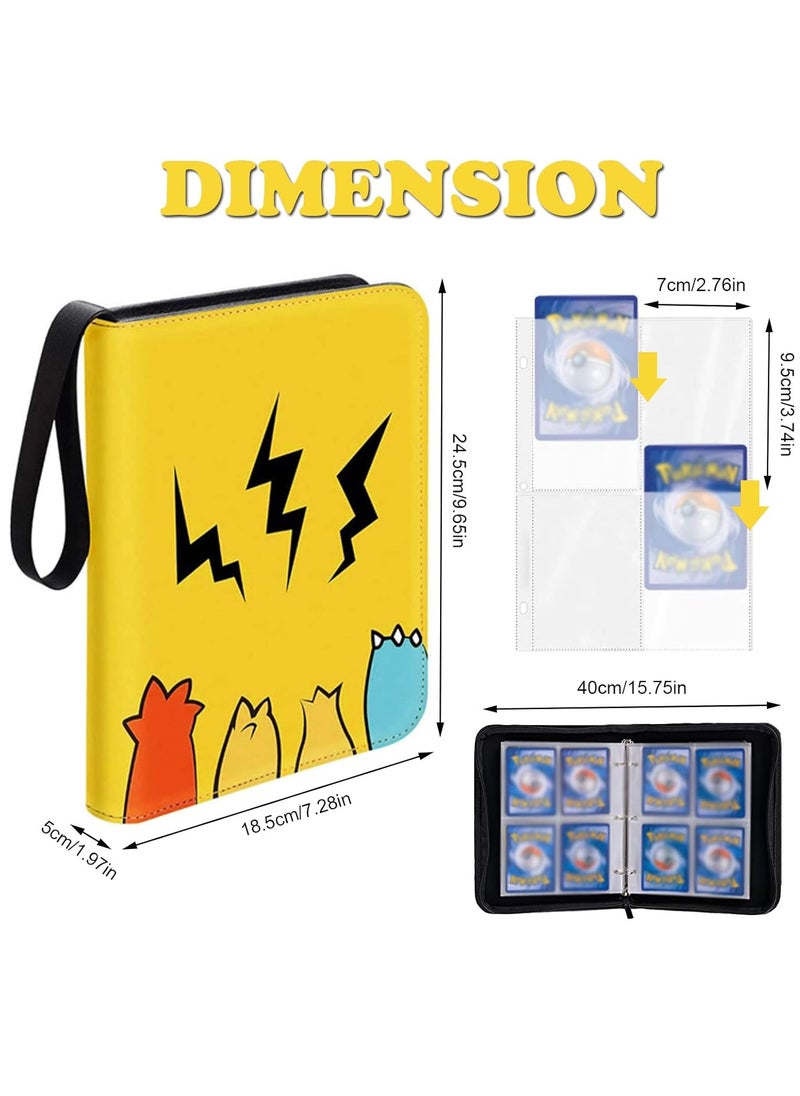 Arabest - 400 Pockets Binder Card Holder, Pocket Pokemon Card Sleeves, Portable Card Collector Album with 50 Removable Sheets Compatible with Pokemon Card for Boys Girls - Image 1