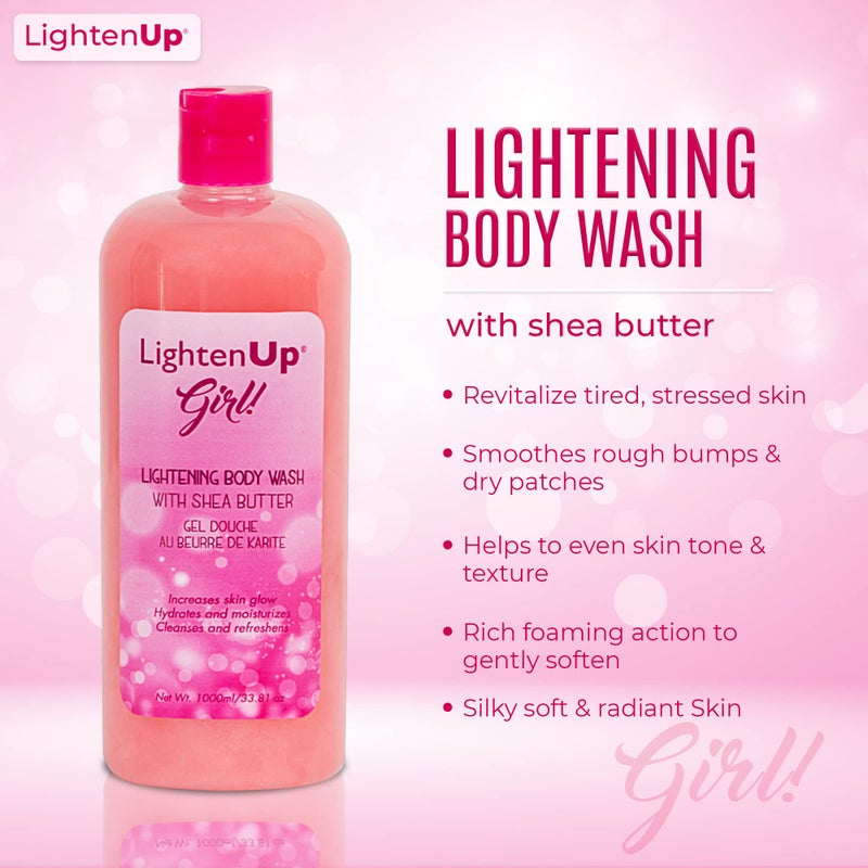 OMIC LIGHTEN-UP Lighten-Up Exfoliating Body Wash - 33.8 Fl oz / 1000 ml (Girl) - Image 3