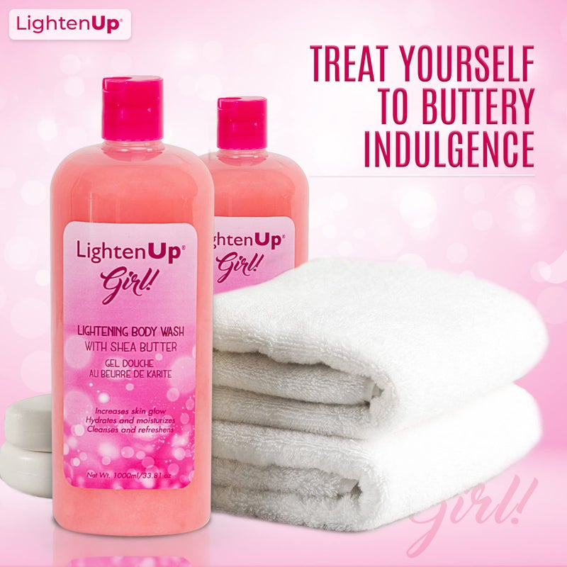 OMIC LIGHTEN-UP Lighten-Up Exfoliating Body Wash - 33.8 Fl oz / 1000 ml (Girl) - Image 4