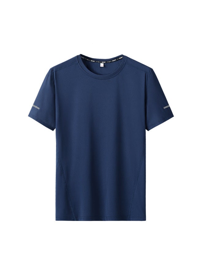 Quick-drying T-shirt Men's Crewneck Undershirt Large Size Half Sleeve Summer Thin Top - Image 2