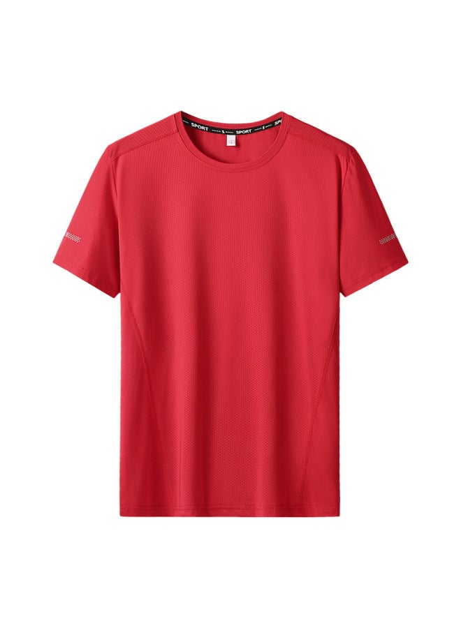 Quick-drying T-shirt Men's Crewneck Undershirt Large Size Half Sleeve Summer Thin Top - Image 3