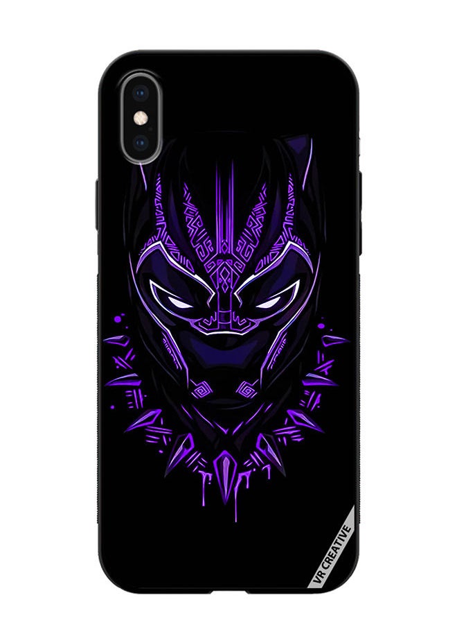 VR CREATIVE - Protective Case Cover For Apple iPhone XS Max Black Panther Design Multicolour - Image 1
