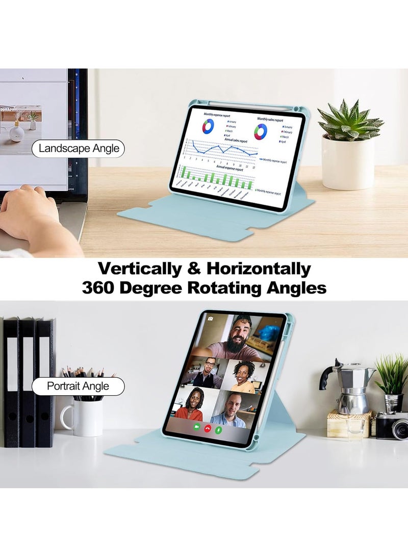 general Keyboard Case Compatible with iPad Air 13 inch 2024 (M2) Rotating Stand Smart Tablet Cover Detachable Wireless Keyboard Case with Pen Holder for iPad Air 13 - Image 4