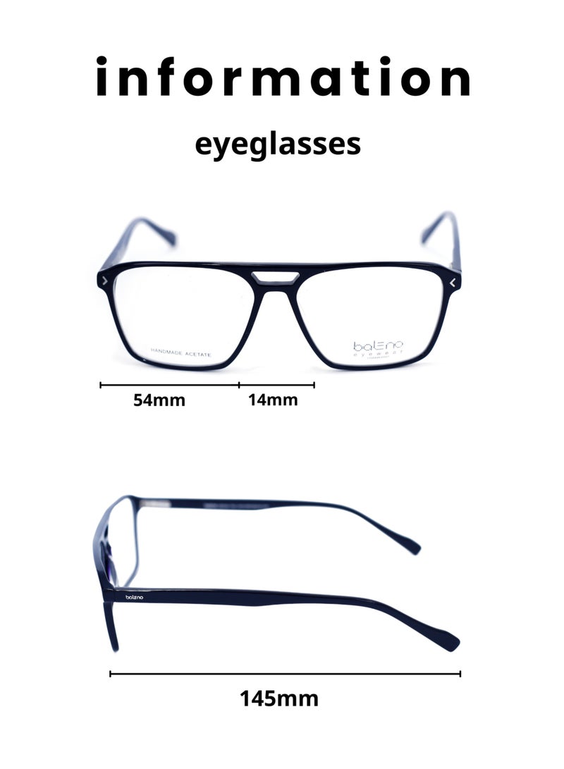 Baleno Aviator Frame Eyeglasses with High-Quality Anti-Reflective Lenses - Stylish & Durable Prescription Glasses - Image 2