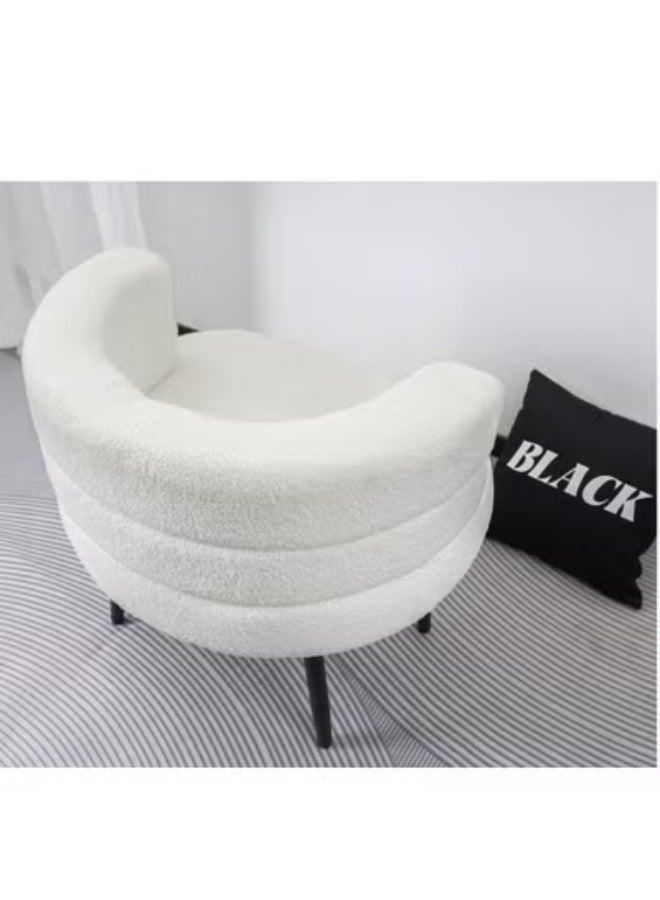 متجر ان زون كرسي تسريحة قماش بلمسة جمالية انيقة || ابيض - Image 2