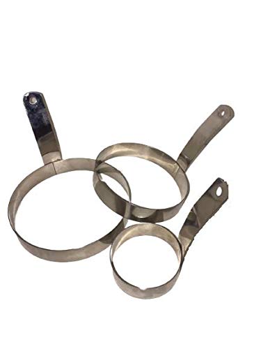 Dynore Set of 3 Egg ring/pancake/Egg Muffins Benedict With Handle - Image 1