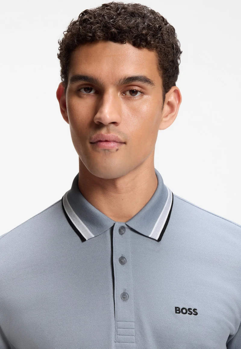 BOSS Dark Grey Paddy polo shirt in cotton piqué for Men | Best Price UAE