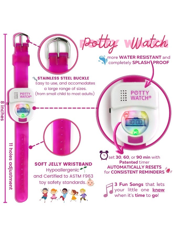 POTTY TIME Meet Watch The 1st Watch Made to Help Train (Watch + Battery Replacement Kit, Pink) - Image 2