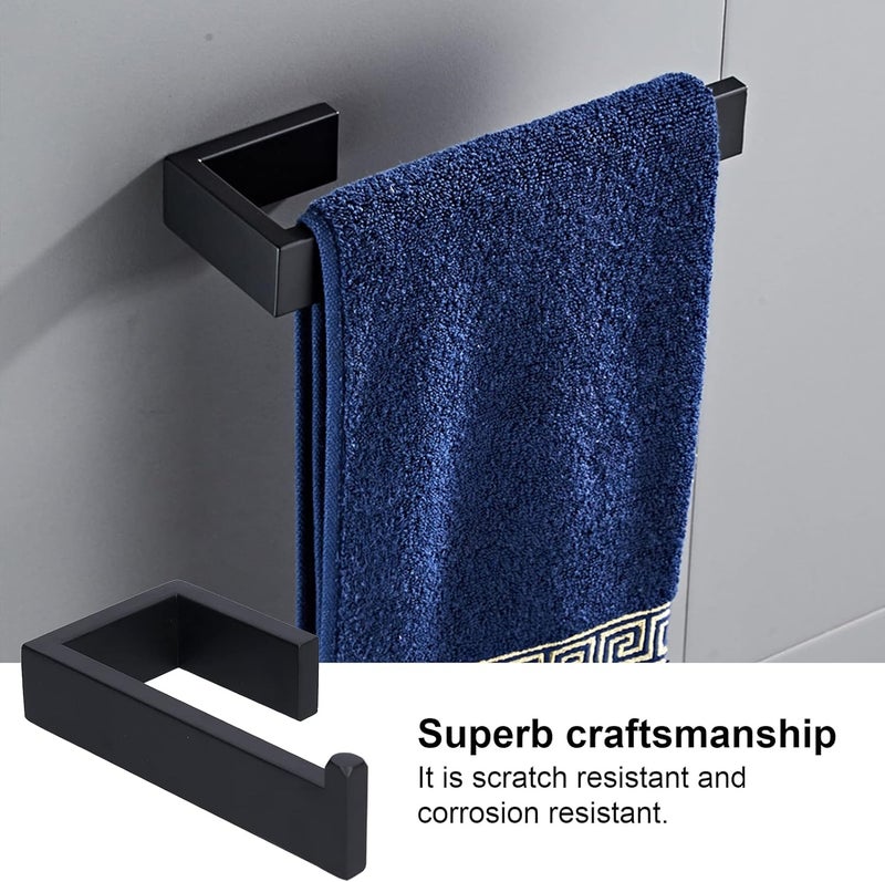 Hand Towel Holder, Towel Bar Bath Towel Rack Stainless Steel Square Towel Shelf Holder Rack Toilet Paper Holder for Bathroom - Image 4