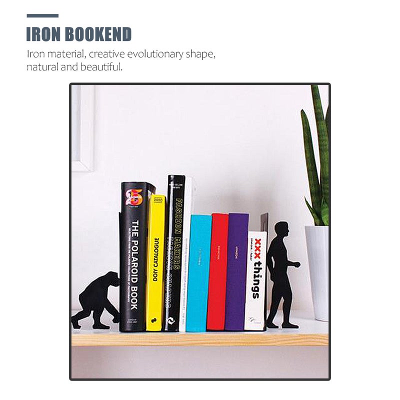 1 مجموعة الحديد bookend الإبداعية كتاب تخزين الكتب كتاب سدادة للرفوف - Image 5