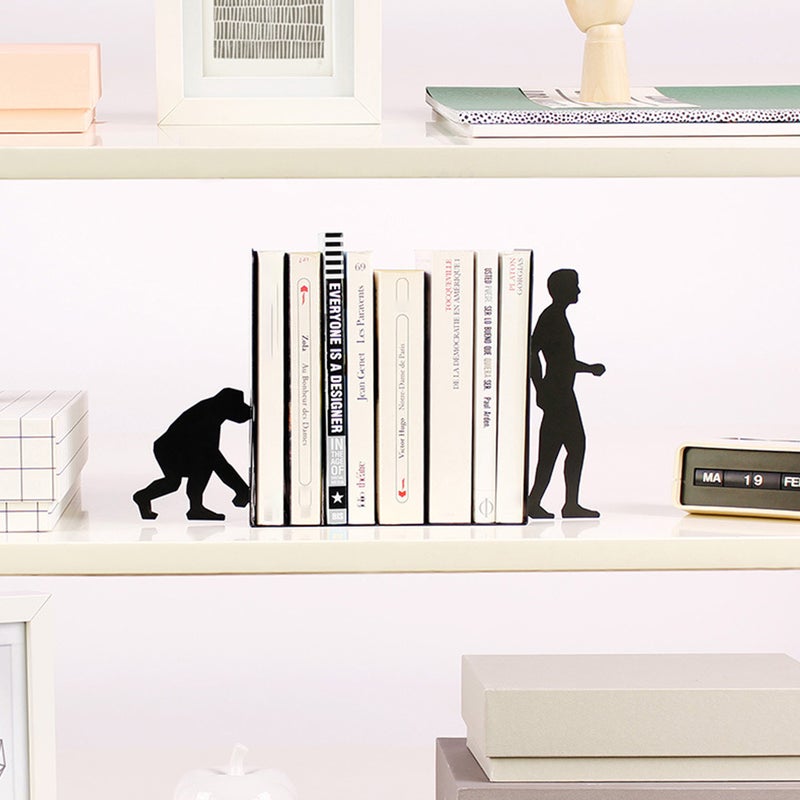 1 مجموعة الحديد bookend الإبداعية كتاب تخزين الكتب كتاب سدادة للرفوف - Image 1