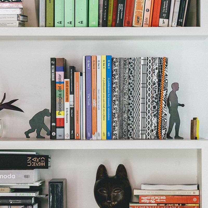 1 مجموعة الحديد bookend الإبداعية كتاب تخزين الكتب كتاب سدادة للرفوف - Image 4