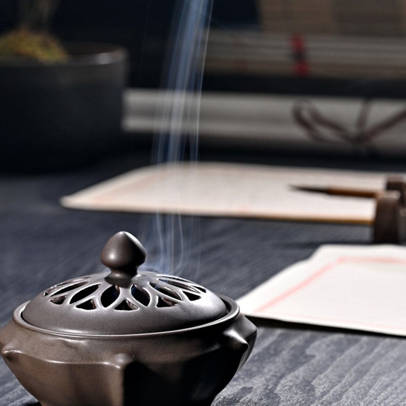 1Pc Ceramic Incense Burner Antiquing Censer Holder Desktop Decor for Home - Image 3
