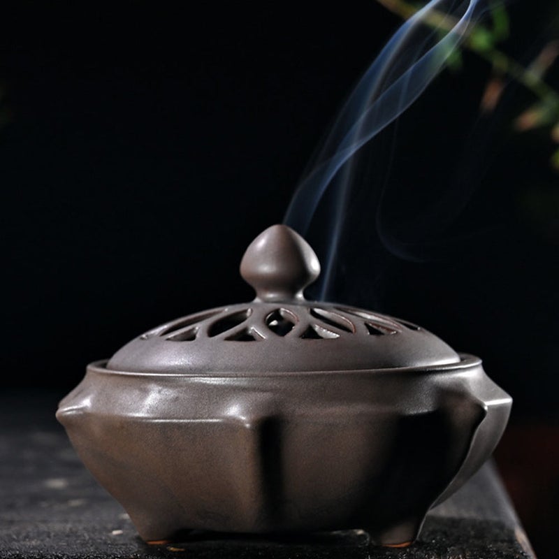 1Pc Ceramic Incense Burner Antiquing Censer Holder Desktop Decor for Home - Image 4
