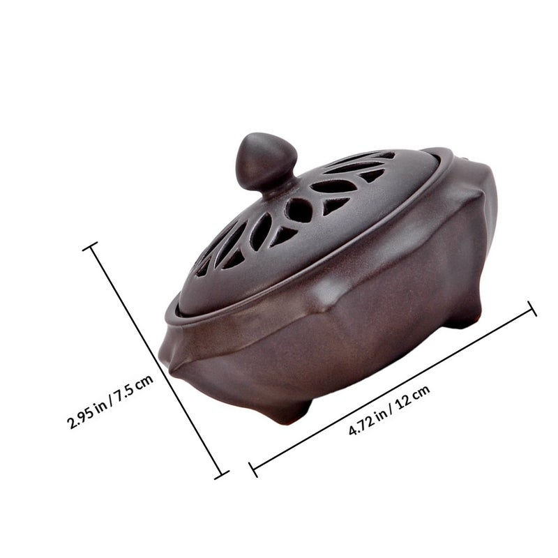 1Pc Ceramic Incense Burner Antiquing Censer Holder Desktop Decor for Home - Image 2