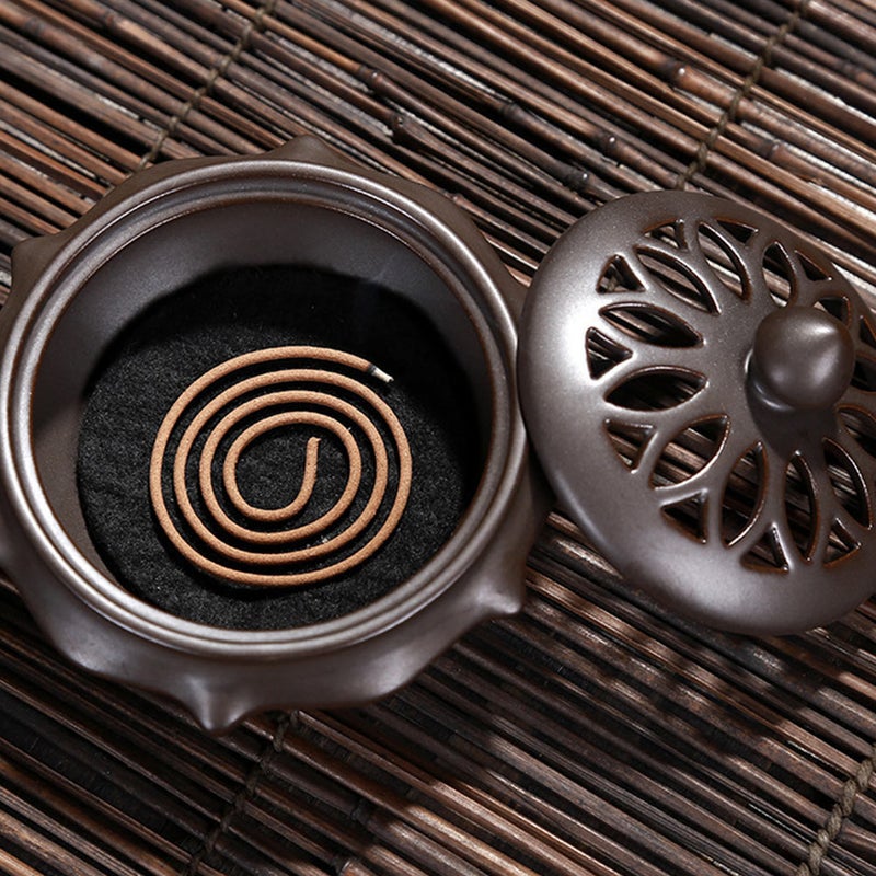 1Pc Ceramic Incense Burner Antiquing Censer Holder Desktop Decor for Home - Image 5