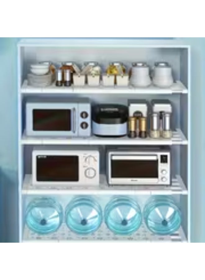 إيروريكس طقم أرفف تخزين قابل للتعديل – 3 قطع بألواح قابلة للتمديد مع دعامات، منظم متعدد الطبقات موفر للمساحة للخزانة والمطبخ والحمام - Image 5