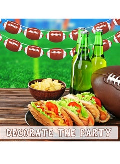 SYOSI Football Party Decorations Banner for Bowl Game Goal Post Garland Supplies Fans Club Bars Home Decor 4PCS  - Image 3