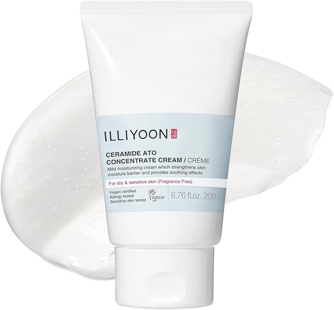 Illiyoon ILLIYOON Ceramide Ato Concentrate Cream 200ml 676 Fl Oz Moisturizer for DrySensitive Skin 100hr Hydration Restoring Skin Barrier Gentle for Infants and Adults Vegan Fragrance Free - Image 1