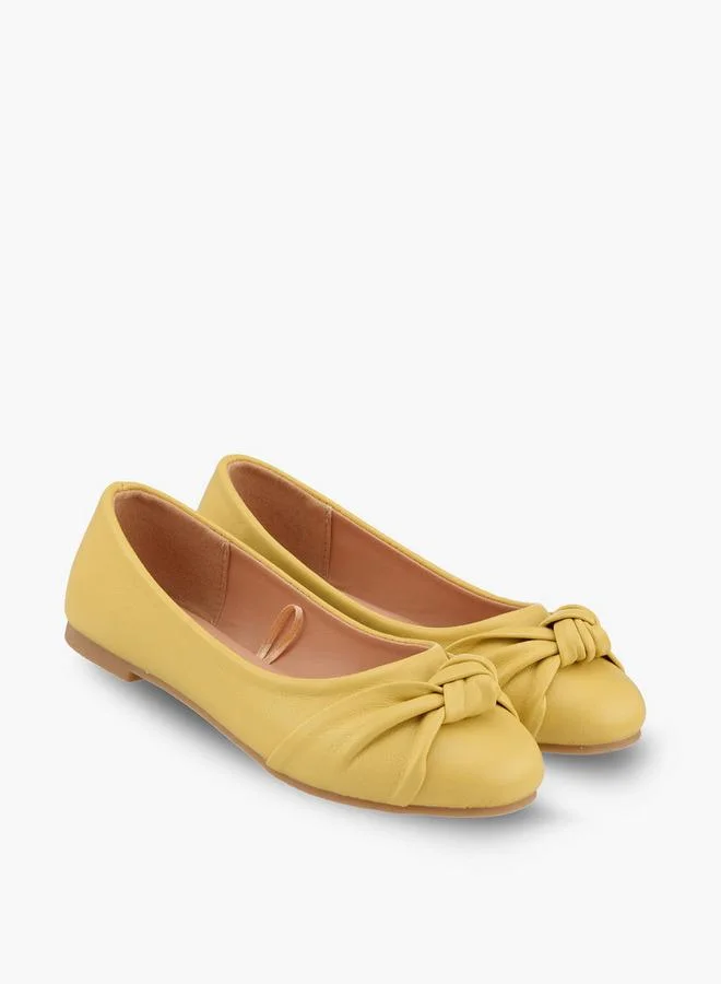 Little Missy Girls Knotted Ballerina Shoes