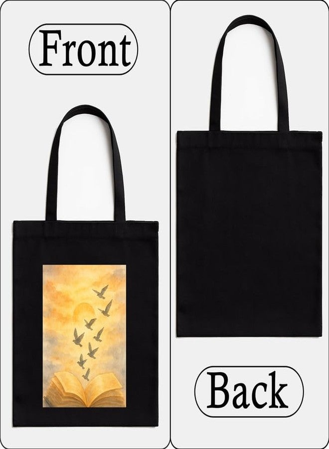 Megrok "Rise Read Repeat Book Lover?s Tote ? 16x14 Inch with A4 Pocket | Zipper Top, Study & Office Bag with Inspirational Print - Image 4