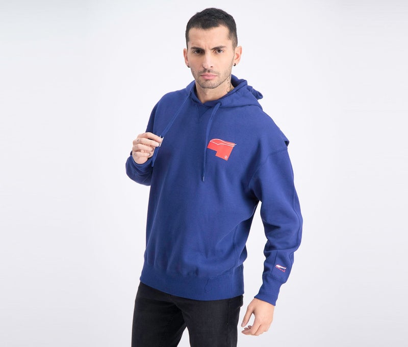 PUMA Men Hood With Drawstrings Pullover Hoodies, Blueprint - Image 1
