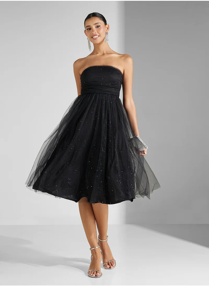 Ginger Bandeau Shimmer Tulle Dress