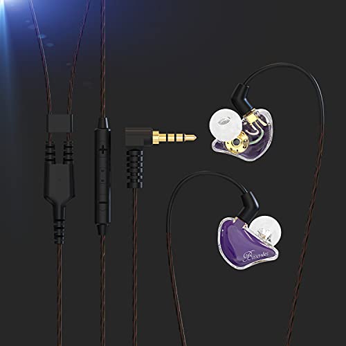 BASN Bmaster Triple Drivers in Ear Monitor Headphone with Two Detachable Cables Fit in Ear Suitable for Audio Engineer, Musician (Purple) - Image 3