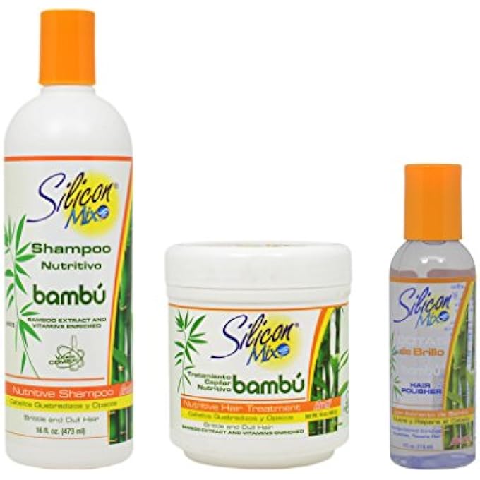 Silicon Mix BAMBU SHAMPOO 16OZ & TREATMENT 8OZ & POLISHER 4OZ"SET" - Image 1