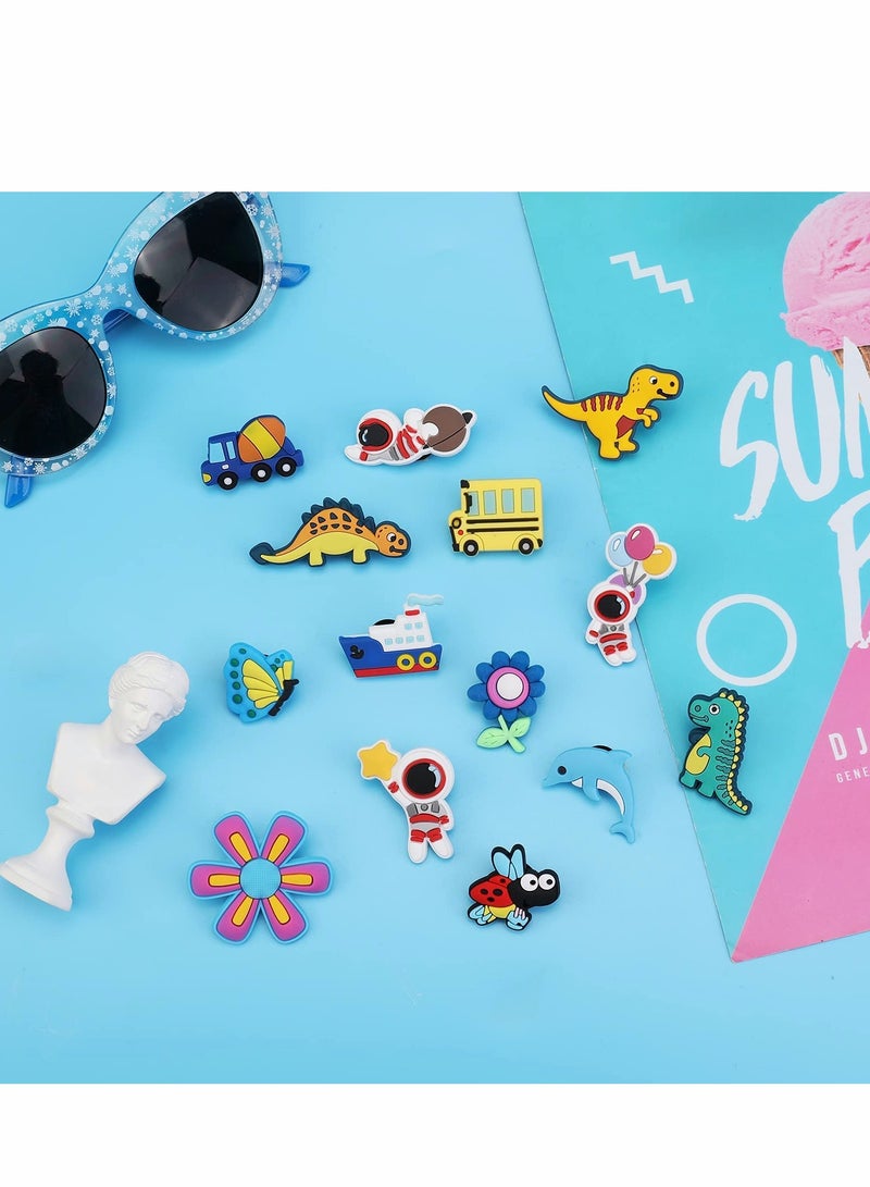 KASTWAVE Shoe Decoration Charms for Croc, 60 Pcs   Shoe Charms for Shoes include Dinosaurs Vehicles Flowers Insects Sea Animals Astronauts, Lovely Charms for Party Favors Birthday Gifts - Image 5