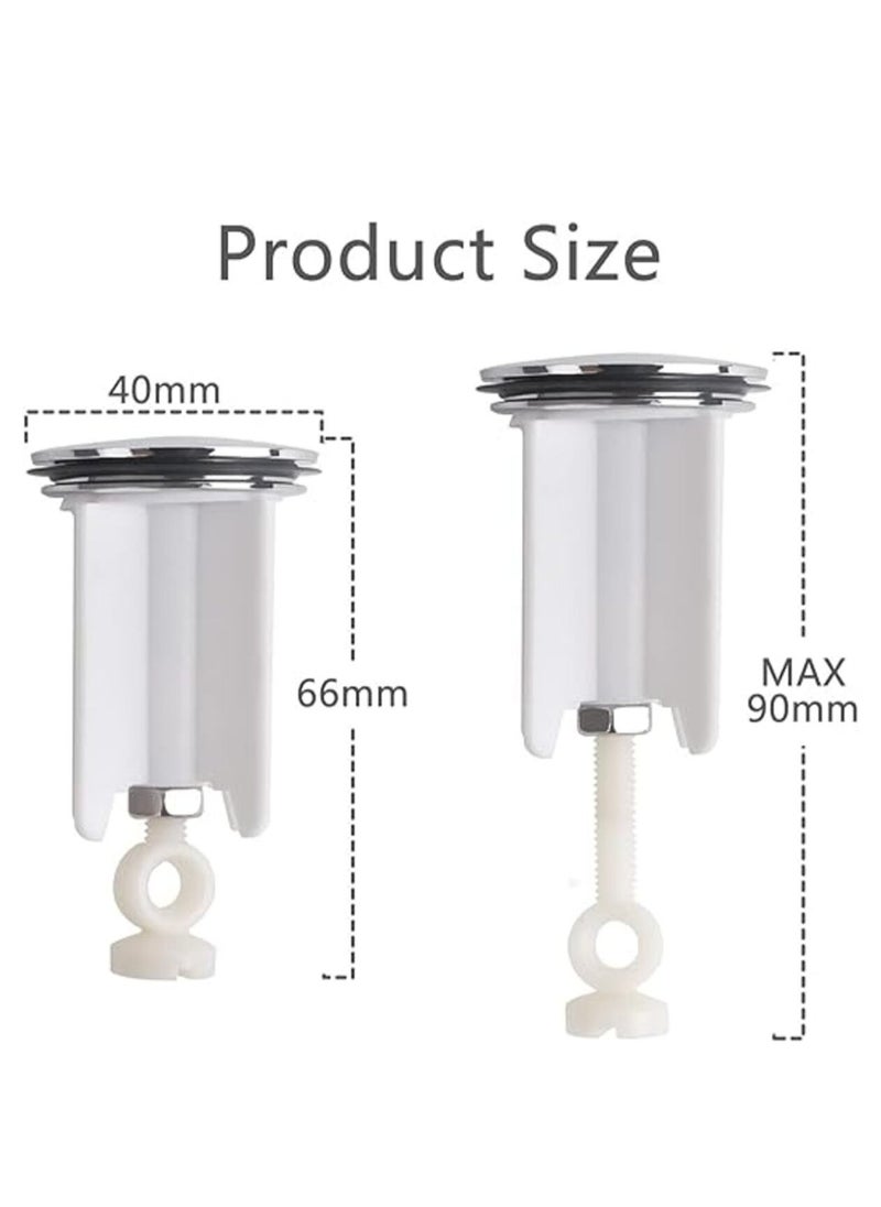 Tanyaz Universal Sink Plug, 40mm Bathroom Basin Sink Plug Replacement Drain Pop-Up Plug for Kitchen Bathroom Basin Sink, Height Adjustable, Sinks Bidets  - Image 4