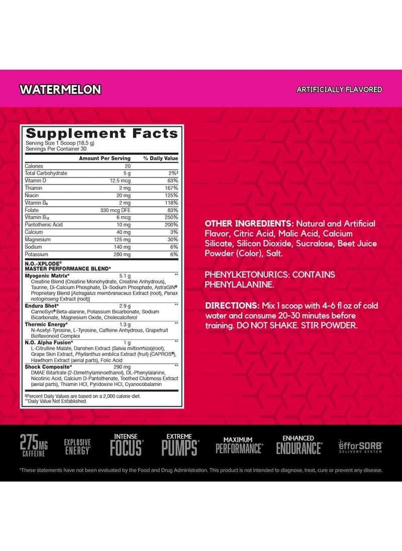 BSN - BSN NO-Xplode, Energy , Endurance , Watermelon, 30 - Image 1