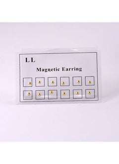 Ocean Magnetic Nose Studs, 12 Pieces Magnetic Crystal Stud Earrings Face Magnetic Clips Non Pierced Earrings Nose Lip Ring Clips Gold  - Image 3