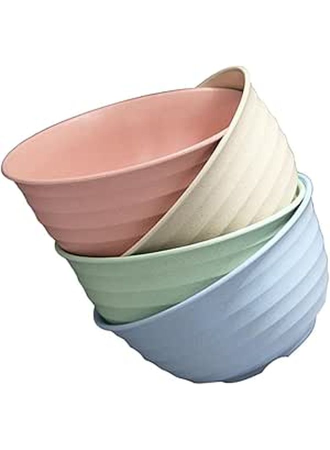 Wheat Straw Heat Resistant Soup Bowls Set of 4 Nordic Style 17cm Kitchen Serving Bowls - Image 1