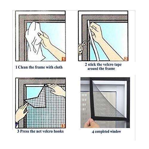 SAI PRASEEDA Mosquito Net for Window with Fiber Glass Mesh 4/4feet(120/120cm) 48/48Incheses 1 Year Guarantee Without Stitched (Grey Color) 200GSM - Image 3