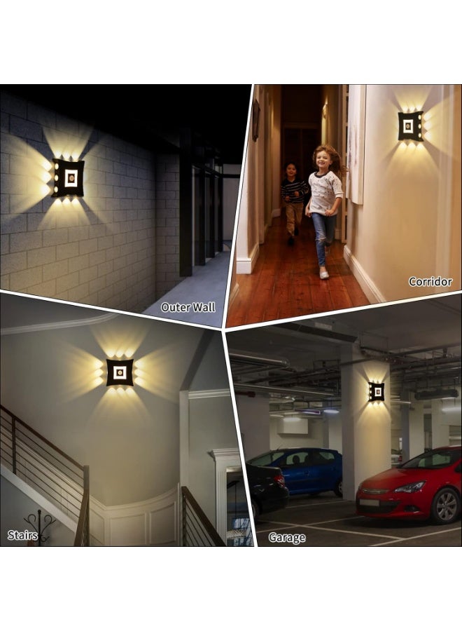 AFN Modern Square Wall Light with Decorative Light Pattern, Contemporary Indoor Wall Lamp for Living Room Bedroom Hallway, Energy Efficient Accent Lighting for Home and Office - Image 3