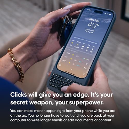 Clicks Keyboard for iPhone 15 Pro – Keyboard Case for Premium Typing Experience – Faster, Accurate Typing, Charge as Normal – Miami Beach - Image 4