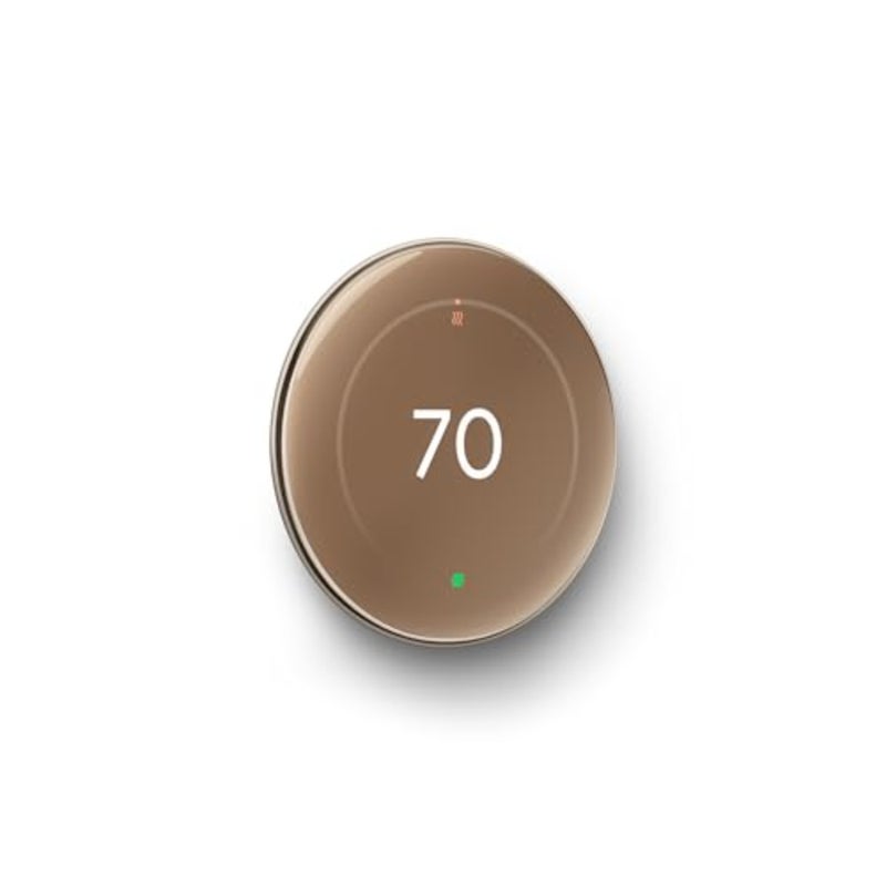 Nest Learning Thermostat 4th Gen, 2024 with Nest Temperature Sensor - Energy Saving Smart Thermostat with Adaptive Eco - Works with Alexa and Home App - Polished Gold - Image 2
