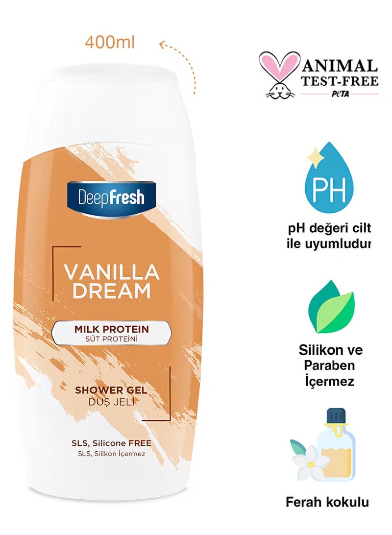 Deep Fresh Shower Gel Milk Protein 400ml  - Image 2