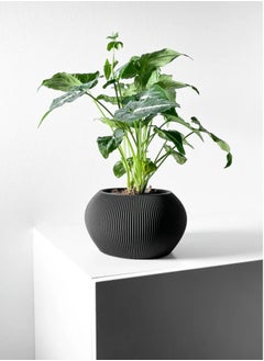 3D Brothers The Melfi Planter Pot with Drainage Tray & Stand Included   Sleek and Distinctive Modern Home Decor  - Image 1