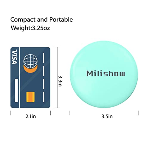 Milishow Compact Mirror with LED Light,1x/10x Magnifying Rechargeable Mirror,3.5in, Dimmable Travel Mirror for Purse,Pocket,Handheld 2-Sided Makeup Mirror - Image 4